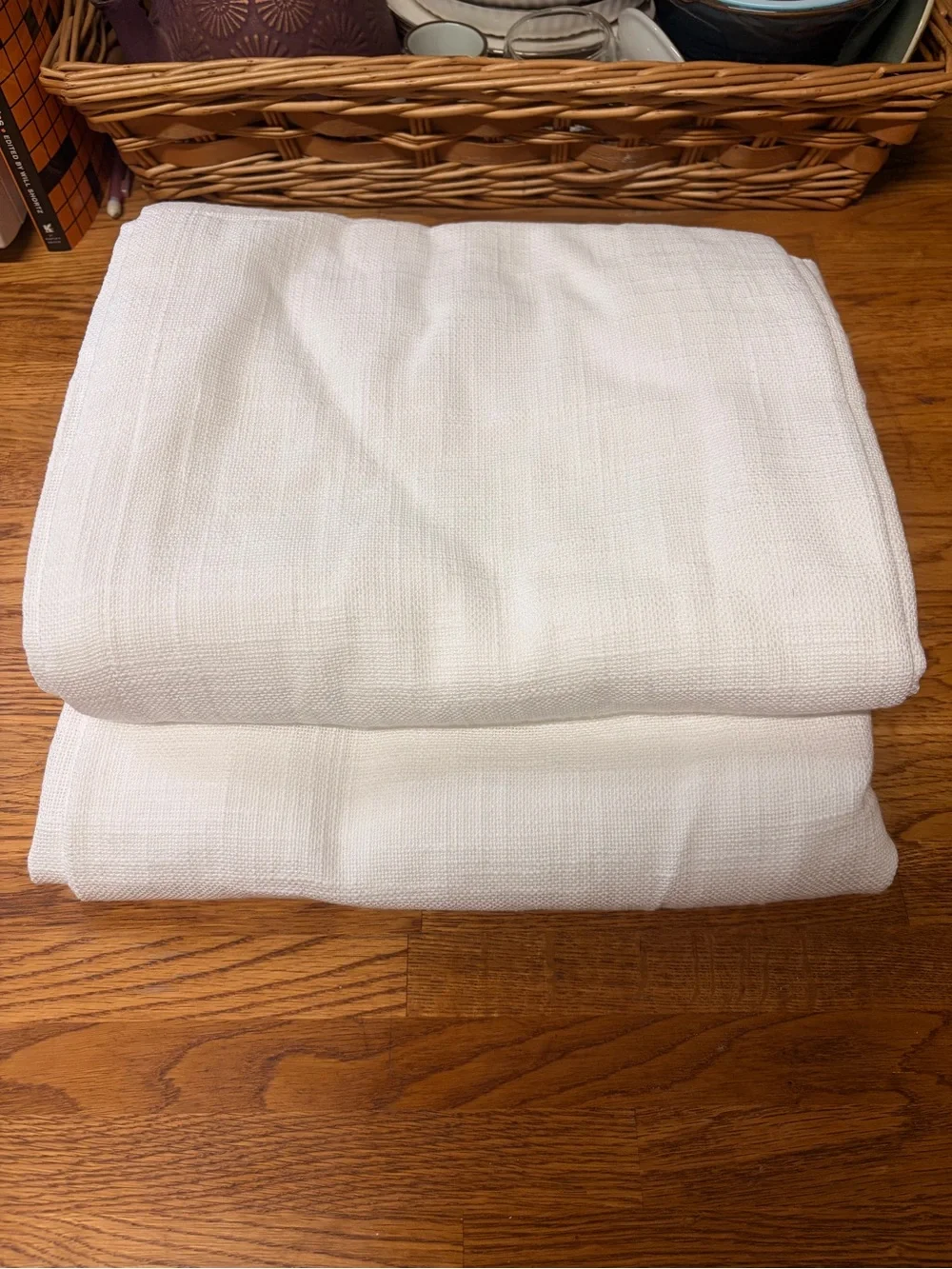 Quince set of 2 Cotton Sheer Curtain Panels (48x84)